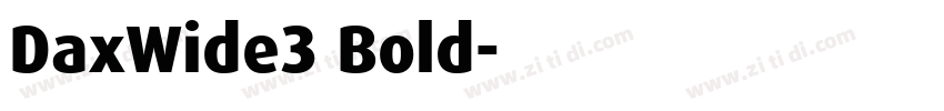 DaxWide3 Bold字体转换